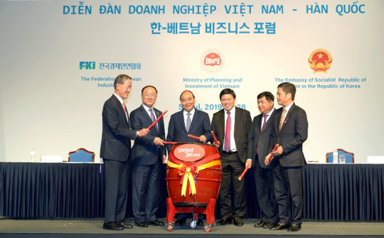 Thủ tướng chứng kiến khai trương các đường bay mới Việt Nam-Hàn Quốc