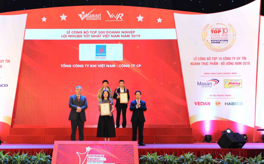PVN, PV GAS nhận danh hiệu cao nhất trong Top Profit500