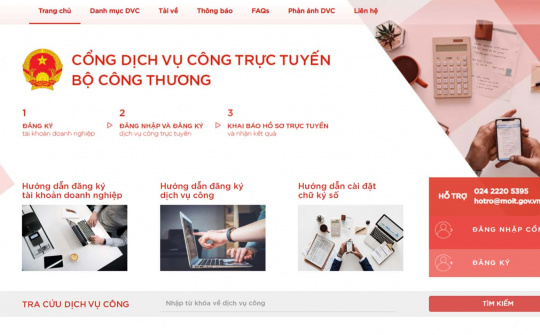 Bộ Công Thương triển khai dịch vụ công trực tuyến về xuất nhập khẩu