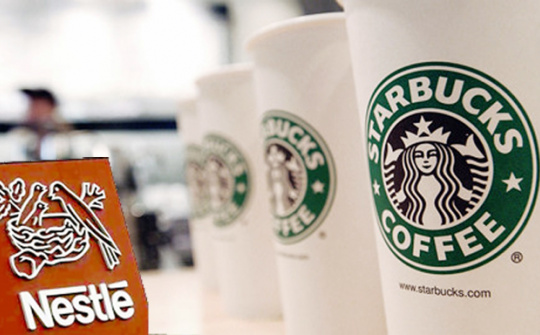 Nestle bắt đầu bán cà phê mang thương hiệu Starbucks