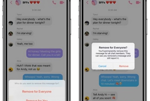 Facebook công bố quy định “10 phút”dùng xoá tin nhắn