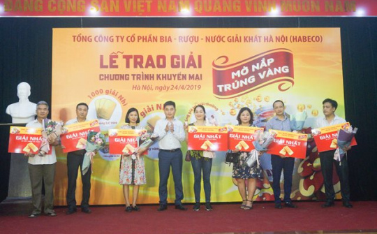 Bia Hà Nội trao Giải thưởng khuyến mại 2019 “Mở nắp trúng Vàng”