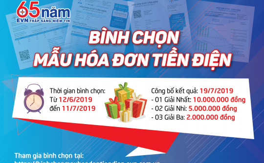Công bố phát động chương trình bình chọn mẫu hóa đơn tiền điện mới