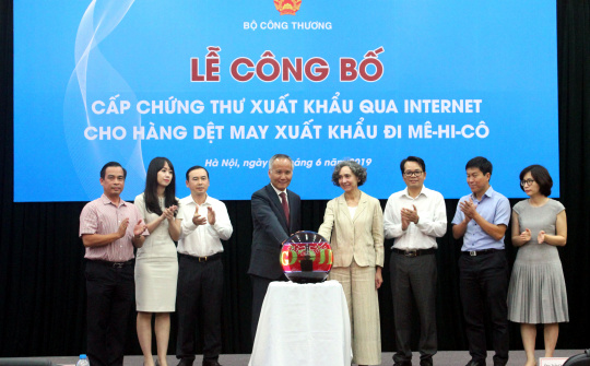 Áp dụng cấp chứng thư xuất khẩu hàng dệt may sang Mê-hi-cô qua Internet