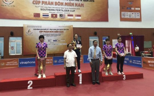 Bế mạc Giải Bóng bàn quốc tế Vĩnh Long - Cúp Phân bón Miền Nam lần thứ 4