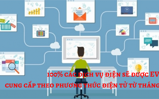 EVN cung cấp 100% dịch vụ điện tử từ tháng 9