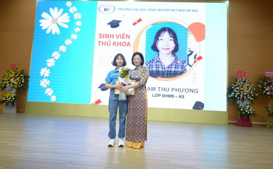 80% sinh viên đại học khóa I của HTU đang làm việc tại vị trí quản lý, kỹ thuật chủ chốt trong các doanh nghiệp dệt may dù mới tốt nghiệp 2 tháng