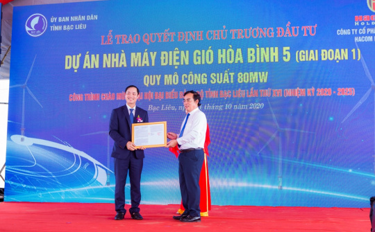 Hacom Holdings tổ chức Lễ khởi động dự án Nhà máy điện gió Hoà Bình 5 – Giai đoạn 1