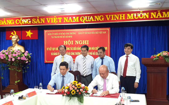 3 nội dung chính trong Quy chế phối hợp công tác giữa Đảng ủy Tập đoàn Hóa chất và Đảng ủy Khối Cơ sở Bộ Công Thương