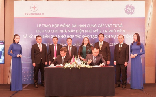EVNGENCO 3 và GE: Ký hợp đồng cung ứng vật tư cho Nhà máy Điện Phú Mỹ 2.1, Phú Mỹ 4