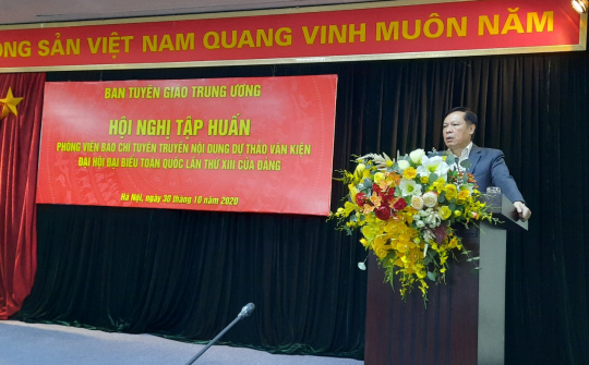 Tập huấn phóng viên báo chí tuyên truyền nội dung dự thảo văn kiện Đại hội XIII của Đảng