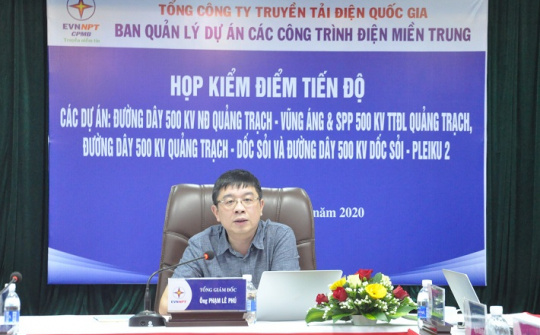 Tổng giám đốc EVNNPT họp kiểm điểm tiến độ đường dây 500kV mạch 3