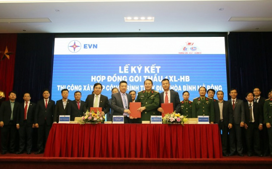 Ký kết thi công xây lắp dự án Nhà máy Thủy điện Hòa bình mở rộng