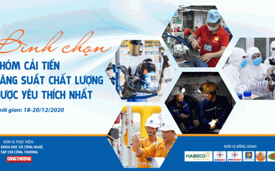 Thông báo về Hoạt động bình chọn "Nhóm Cải tiến năng suất chất lượng được yêu thích nhất"