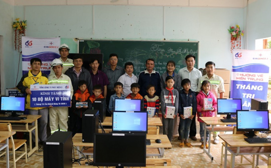 EVNGENCO 3: Tặng 80 bộ máy tính cho các trường học tại 2 tỉnh Gia Lai & Kon Tum