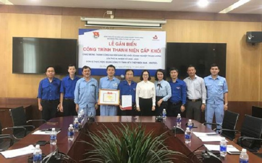 Tuổi trẻ VNSTEEL tổ chức Lễ gắn biển Công trình thanh niên cấp Đoàn Khối Doanh nghiệp TW