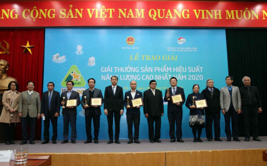 Trao giải cho 54 sản phẩm hiệu suất năng lượng cao nhất năm 2020