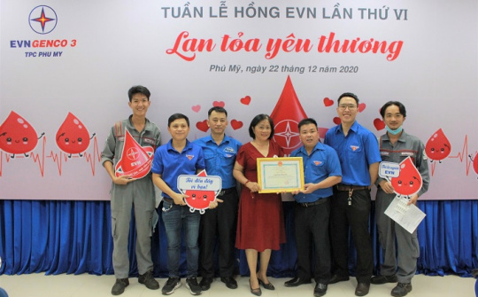 “Nhiệt điện Phú Mỹ - Hiến giọt máu hồng” lan tỏa yêu thương