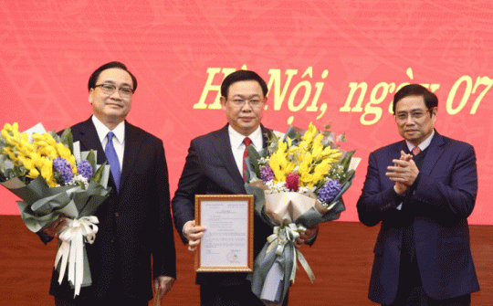 Phó Thủ tướng Vương Đình Huệ được phân công làm Bí thư Thành ủy Hà Nội