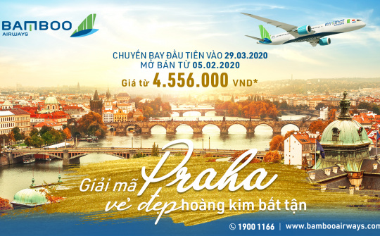 Bay thẳng Việt Nam – Séc giá chỉ từ hơn 4,5 triệu đồng với Bamboo Airways