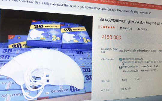 Trục lợi từ đại dịch Covid-19, các gian hàng trên Shopee và Sendo liên tiếp bị phạt