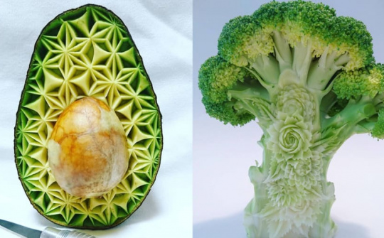 Tuyệt tác nghệ thuật  trên rau, củ, quả