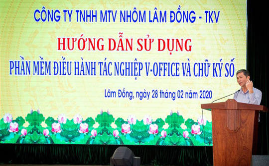 Nhôm Lâm Đồng: Ứng dụng phần mềm điều hành tác nghiệp V-Office và chữ ký số