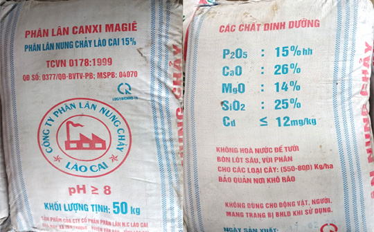 Vì sao Công ty Cổ phần Phân lân nung chảy Lào Cai tự ý ghi thêm thành phần SiO2 vào bao bì?