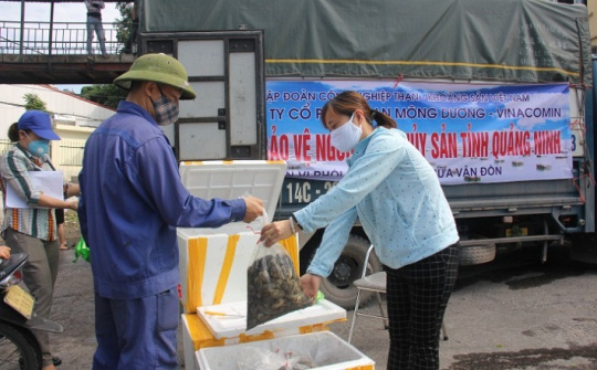 Than Mông Dương chung tay hỗ trợ ngư dân tiêu thụ thủy sản