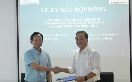 EPS ký hợp đồng gia hạn dịch vụ quản lý, vận hành Nhiệt điện Vĩnh Tân 4