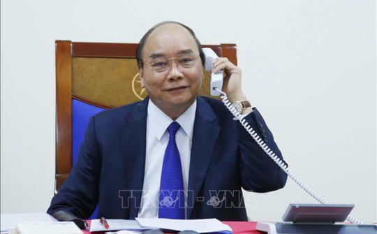 Thủ tướng Nguyễn Xuân Phúc điện đàm với Tổng thống Hoa Kỳ