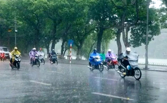 Thời tiết 2/7: Bắc Bộ có mưa rào và dông