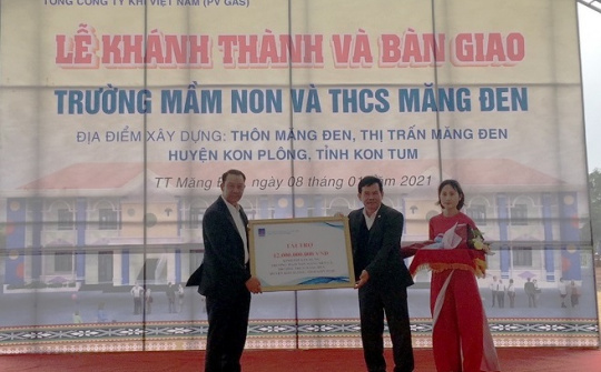 PV GAS tài trợ 12 tỷ đồng xây dựng trường học Kon Tum