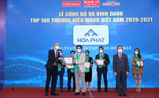 Hòa Phát được vinh danh Thương hiệu mạnh lần thứ 10 liên tiếp
