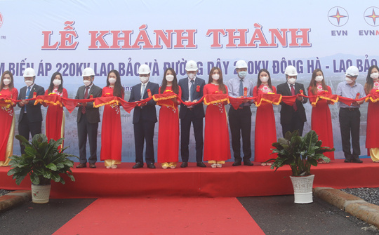 Khánh thành công trình Trạm biến áp 220kV Lao Bảo và đường dây 220kV Đông Hà – Lao Bảo
