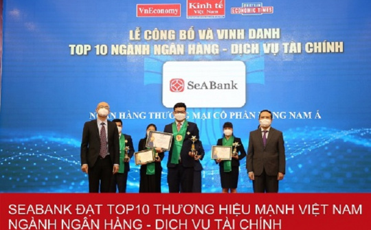 SeABank đạt Top 25 Thương hiệu tài chính dẫn đầu Việt Nam 2021