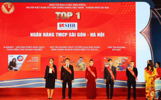 Nhiều sản phẩm của SHB được vinh danh “Top 1 Hàng Việt Nam được người tiêu dùng yêu thích nhất năm 2021”