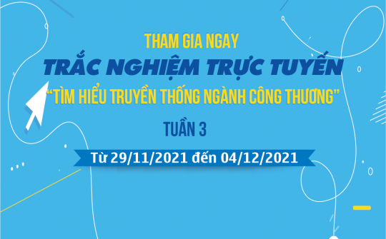 Khởi động Tuần thi thứ Ba Trắc nghiệm trực tuyến “Tìm hiểu Truyền thống ngành Công Thương"
