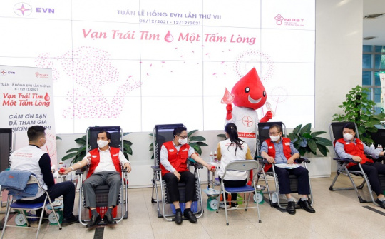EVN đóng góp 9.707 đơn vị máu trong Tuần lễ hồng