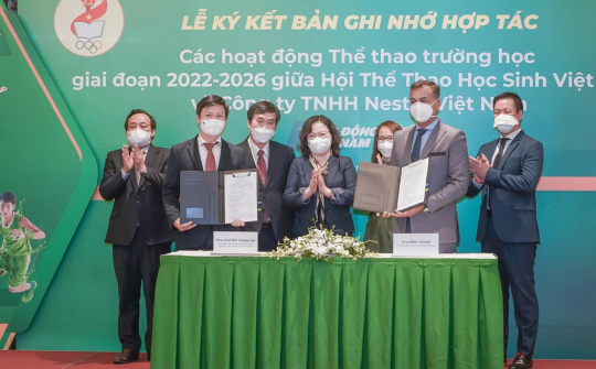 Nestlé Việt Nam ký kết tài trợ 38 tỷ đồng cho các hoạt động thể thao trường học