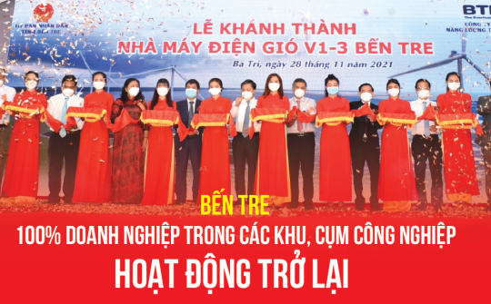 Bến Tre: 100% doanh nghiệp trong các khu, cụm công nghiệp hoạt động trở lại