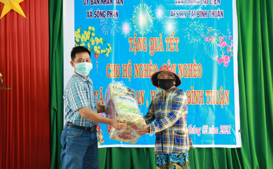 AES Việt Nam trao cái Tết ấm áp cho 100 hộ nghèo tỉnh Bình Thuận