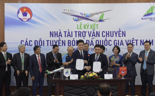Bamboo Airways tài trợ vận chuyển 3 năm cho các Đội tuyển bóng đá Quốc gia Việt Nam