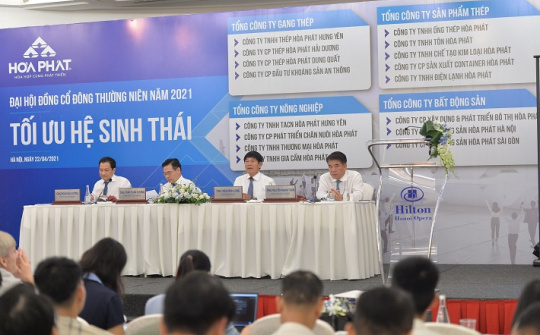 Lợi nhuận của Hòa Phát đạt kỷ lục 7.000 tỷ đồng trong Quý I, cổ tức năm 2020 là 40%