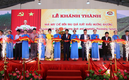 Khánh thành nhà máy chế biến rau quả xuất khẩu Mường Khương tổng vốn đầu tư 42 tỷ đồng
