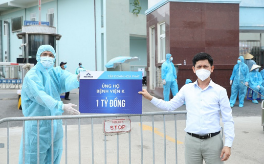 Tập đoàn Hòa Phát tiếp tục ủng hộ 3 tỷ đồng hỗ trợ công tác phòng chống dịch Covid-19