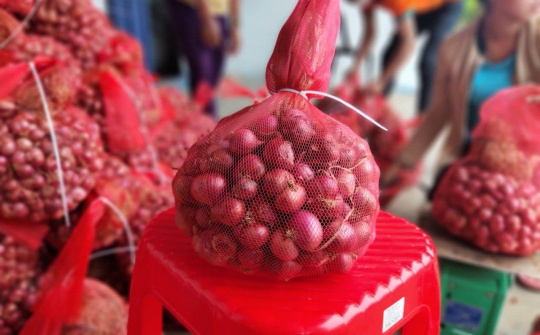 Mỗi ngày, 3-5 tấn hành tím Sóc Trăng được tiêu thụ trên sàn thương mại điện tử