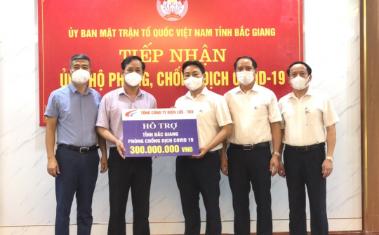 TKV hỗ trợ tỉnh Bắc Giang 1 tỷ đồng để phòng, chống dịch COVID-19