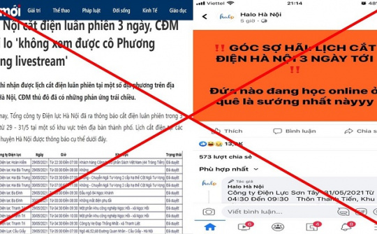 EVNHANOI: Không có việc “cắt điện luân phiên” trên địa bàn