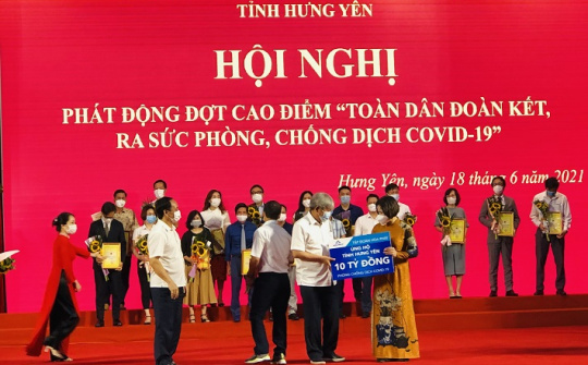 Hòa Phát ủng hộ tỉnh Hưng Yên 10 tỷ đồng phòng chống dịch Covid-19